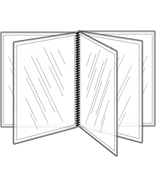 10 View All Clear Spiral Bound Menu Cover