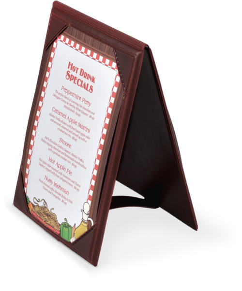 Leatherette A-Frame Table Tents