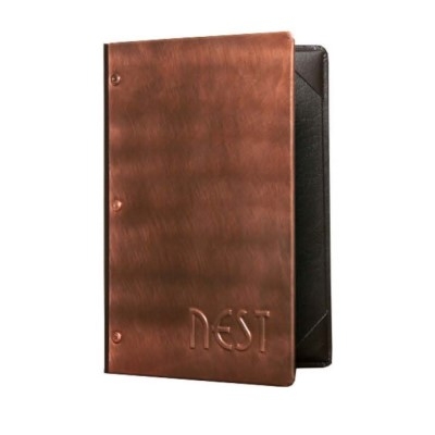 Triple Booklet Copper Menu Covers (Four View)