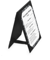 Image Black Leatherette A-Frame Table Tents - In Stock/Quick Shipping