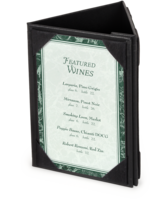Image 3 Sided Leatherette Table Tents<br>(Velcro Closure)