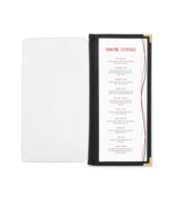 Image Half Width Menu Pocket with Fabric Binding - 4.25 in. x 14 in.
