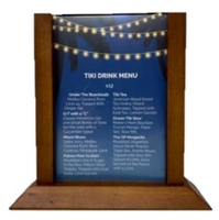 Image Wooden Open Top Menu Holders<br>Custom Made in 33 Colors!