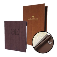 Image Acero Wood Grain Faux Leather Vineyard Screw & Post Covers