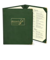 Image Triple Continuous Leatherette Menu Covers (Three View)